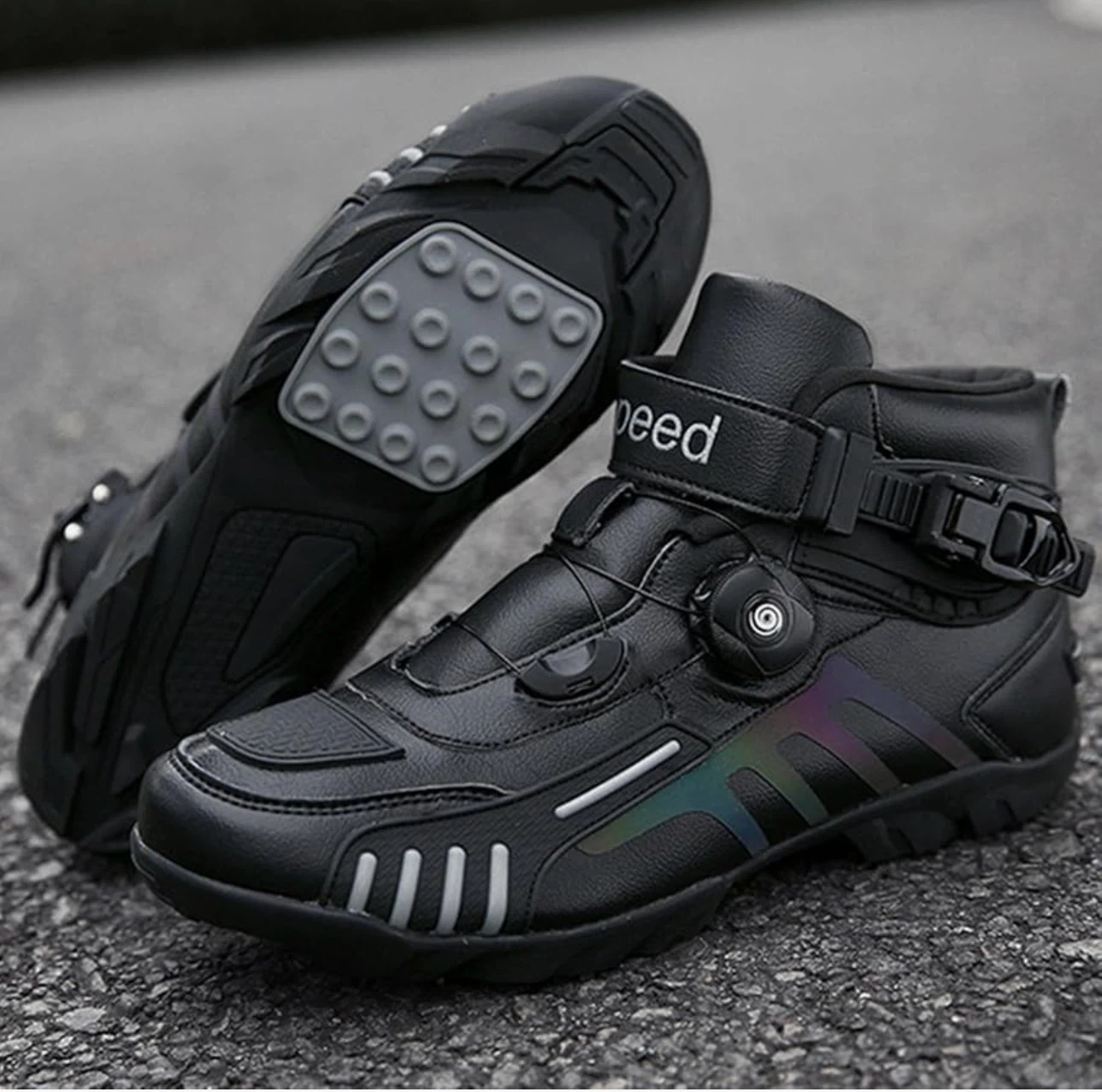 Black "Speed" Cycling Shoes - photo 2