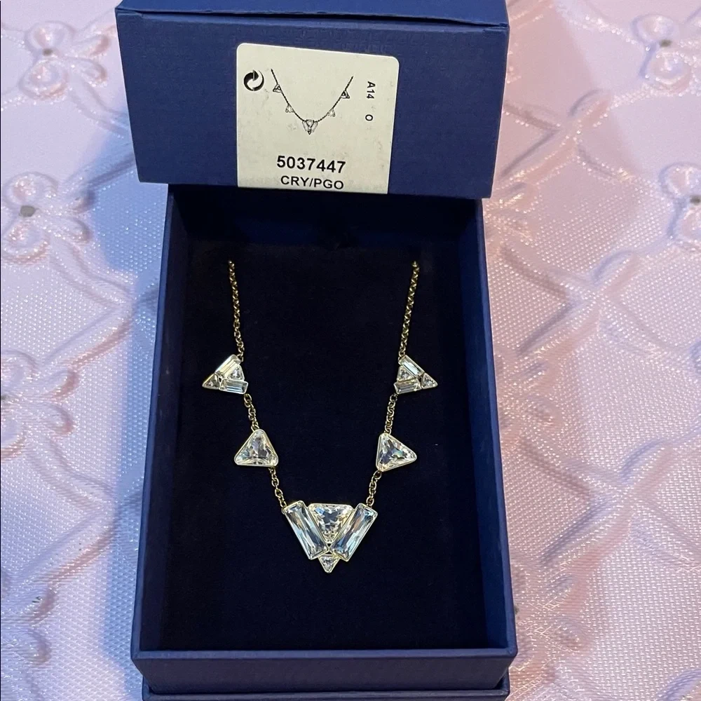 Swarovski Crystal Triangle Necklace