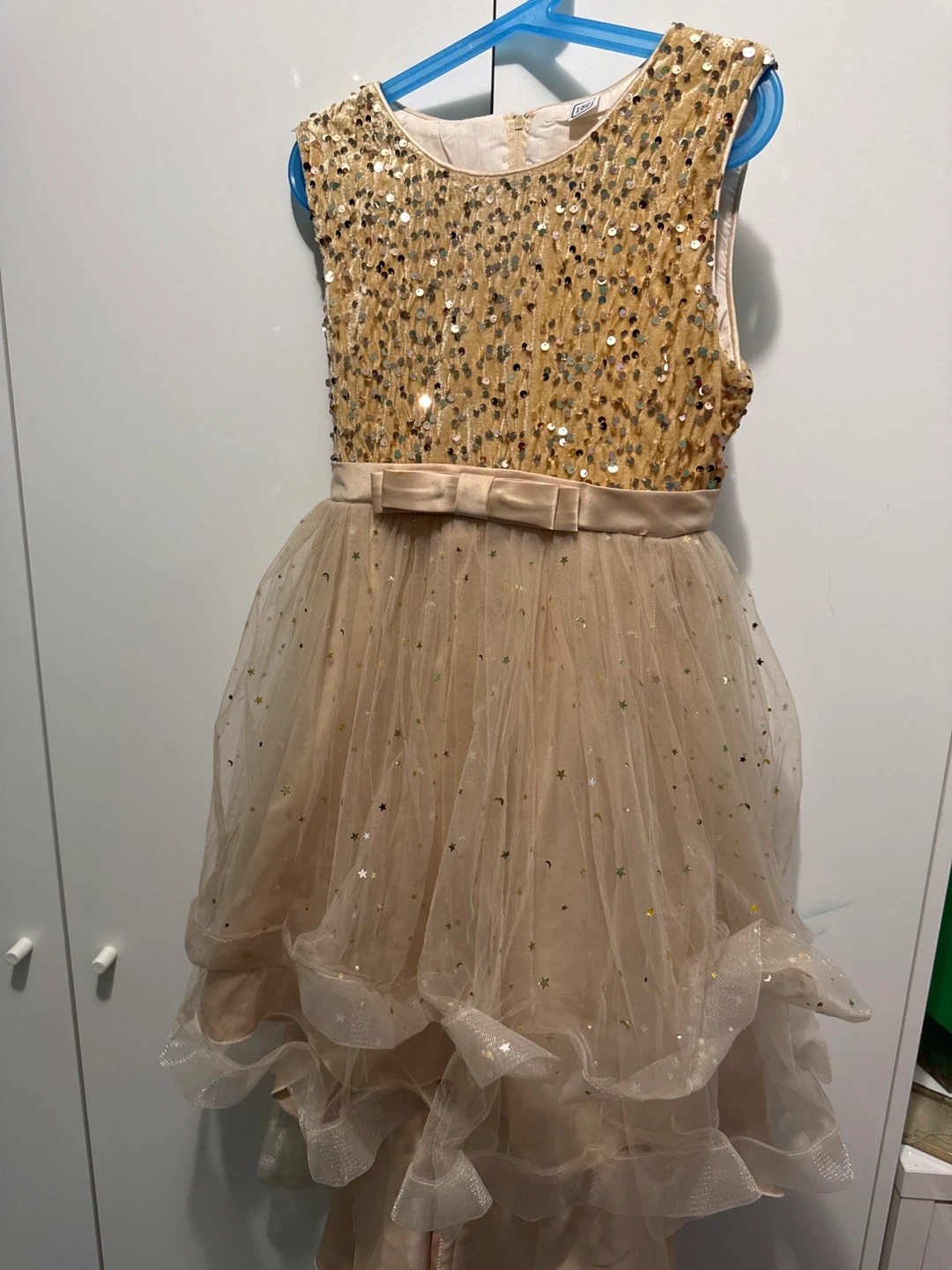 Sparkly Gold Sequin Tulle Dress
