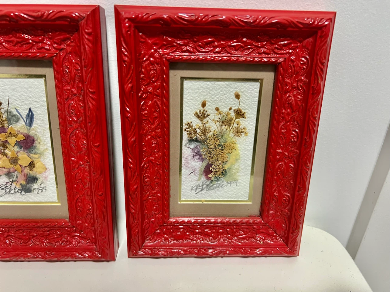 Real pressed and framed wildflowers - photo 3