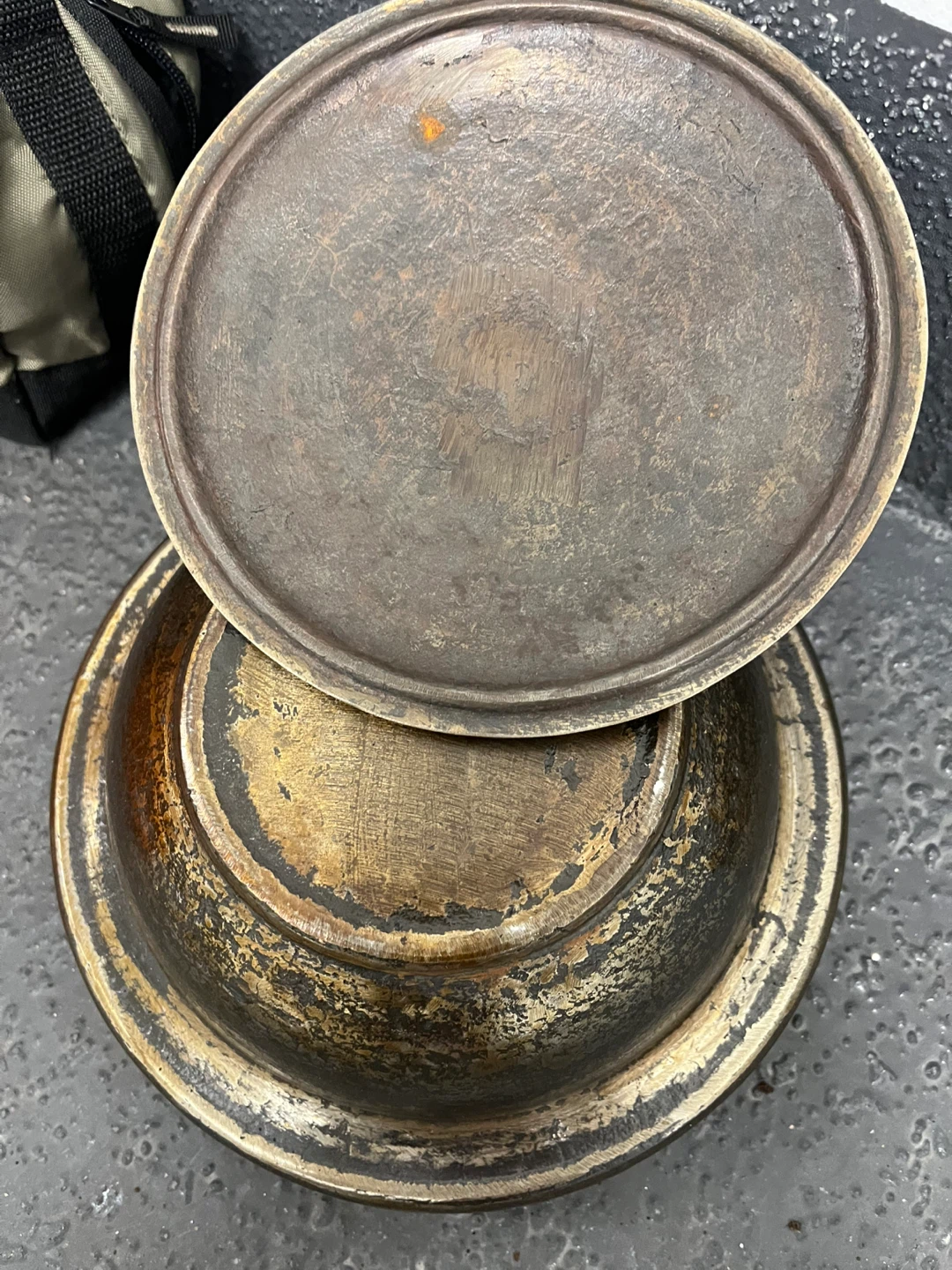 Vintage Brass Pot with Lid - photo 3
