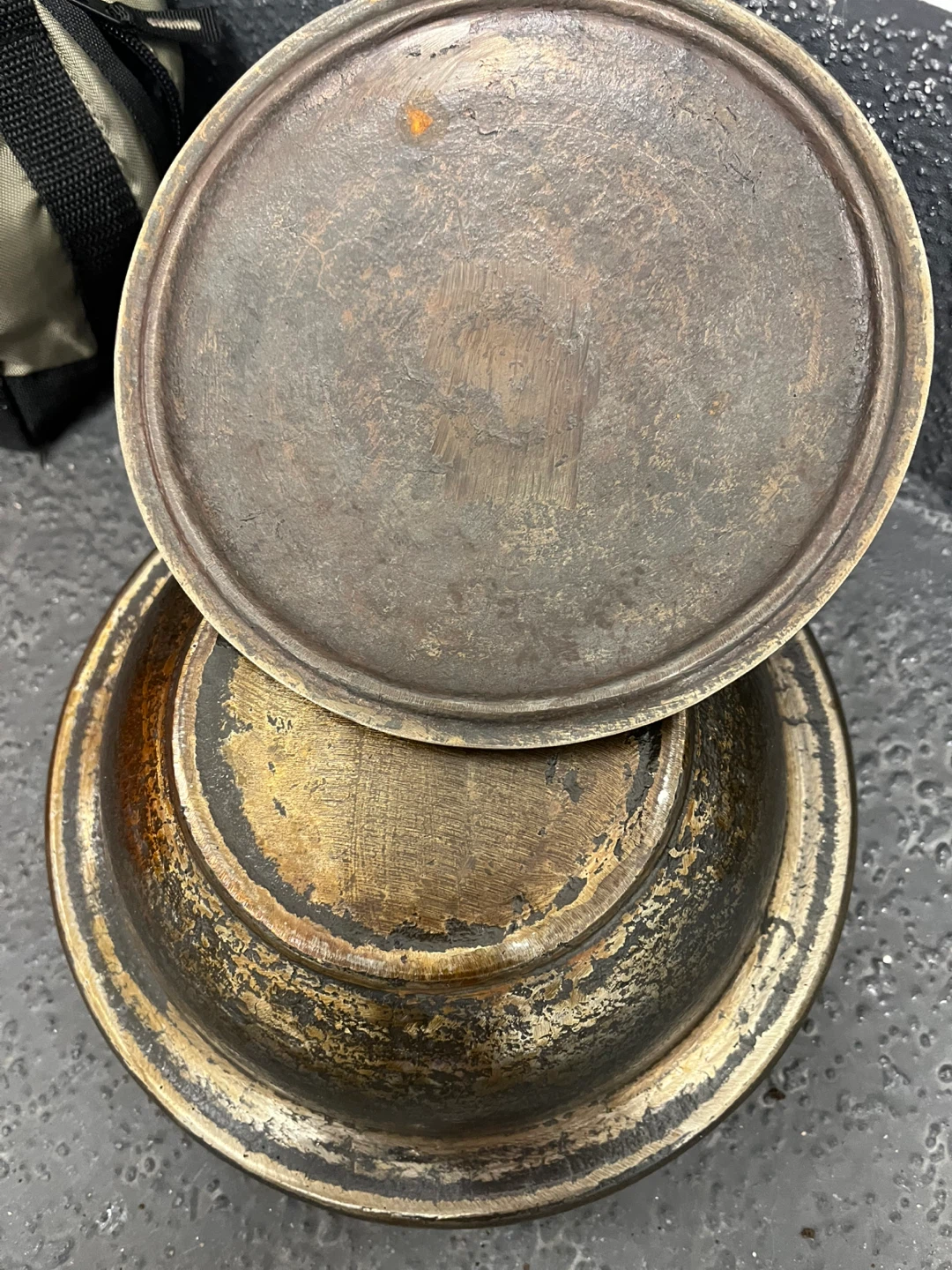 Vintage Brass Pot with Lid - photo 4