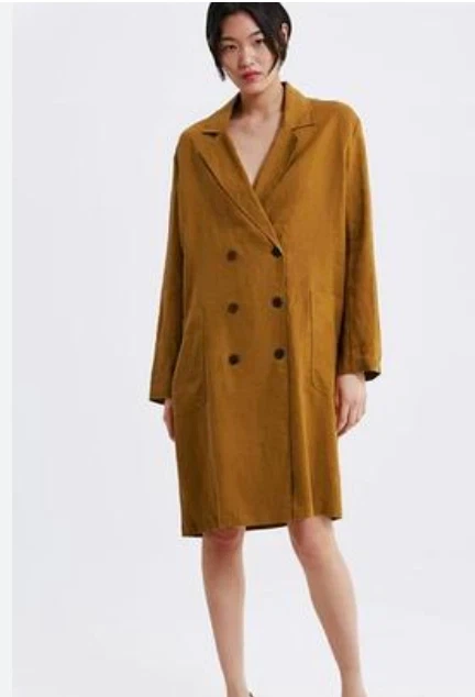 ZARA Linen Blend Double-Breasted Blazer Dress - photo 2