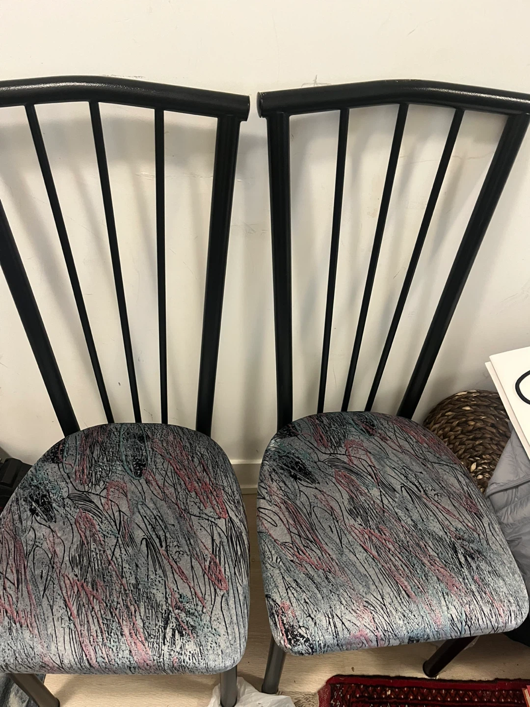 Set of 2 Silco Design Black Metal Dining Chairs - photo 2