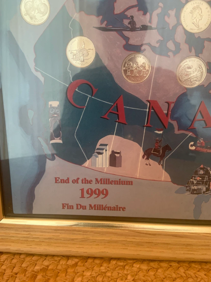 End of the Millennium 1999 Canada Coin Collection Frame - photo 5