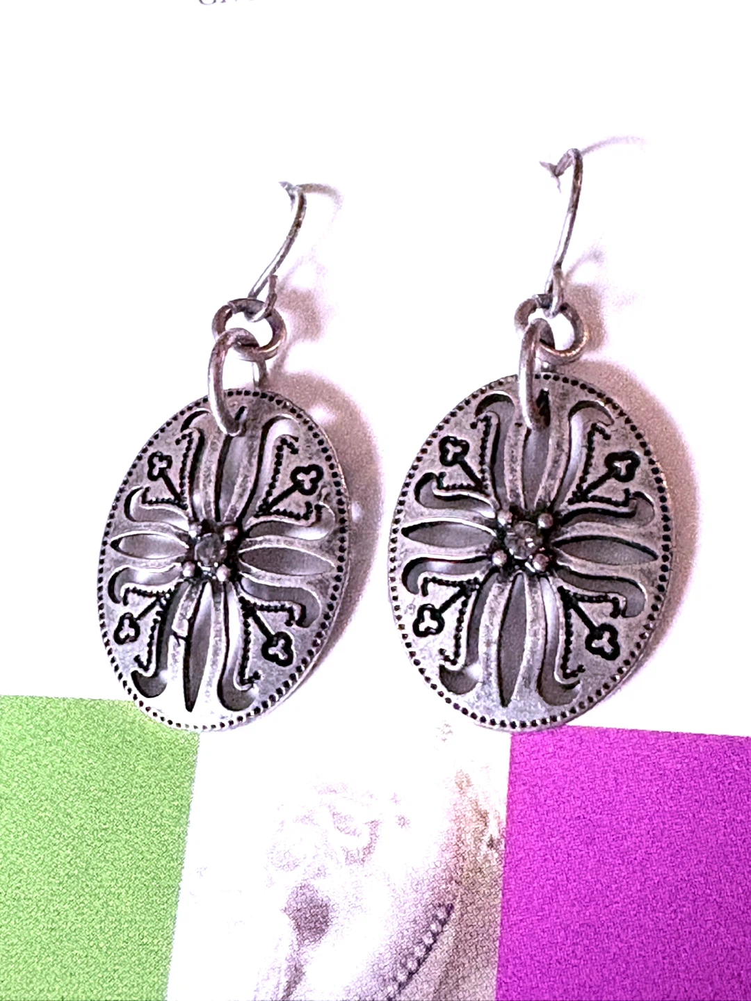 Oval Dangle boutique Earrings, new