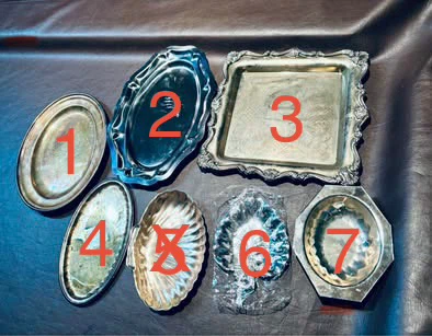 Assorted Silver Serving Trays