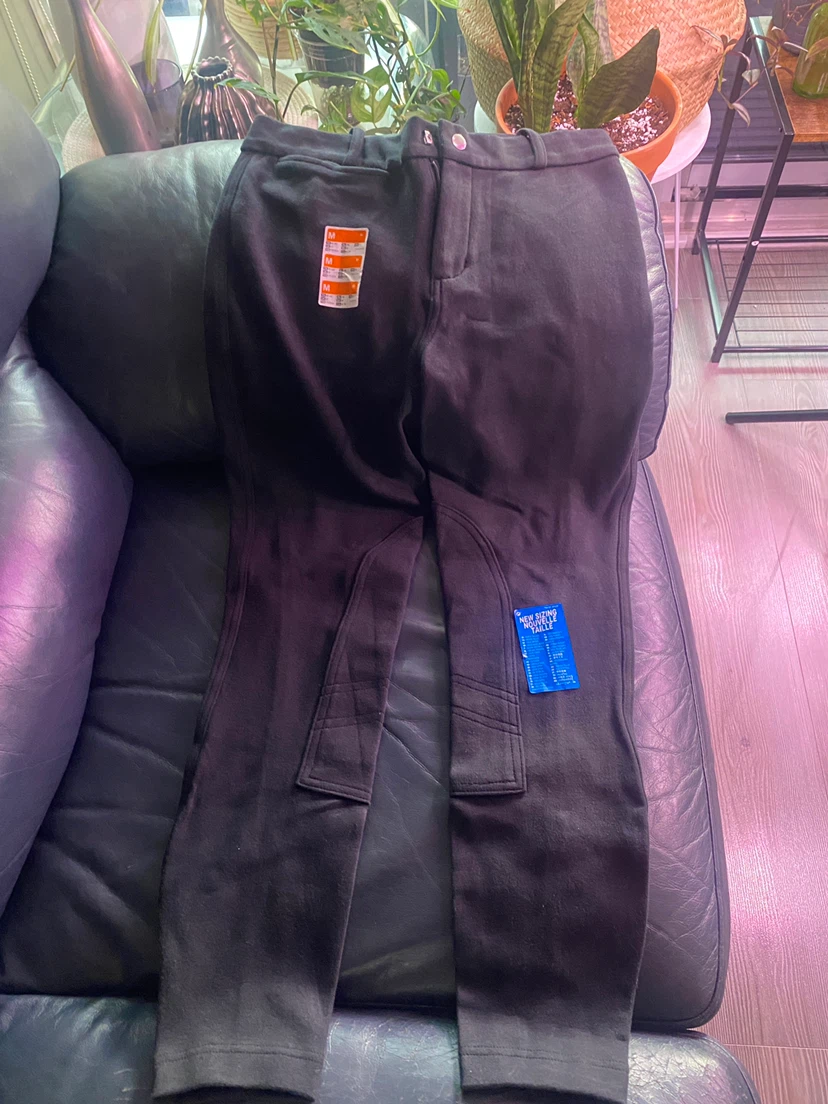 Decathalon Fouganza Black Riding Pants Size M - photo 3