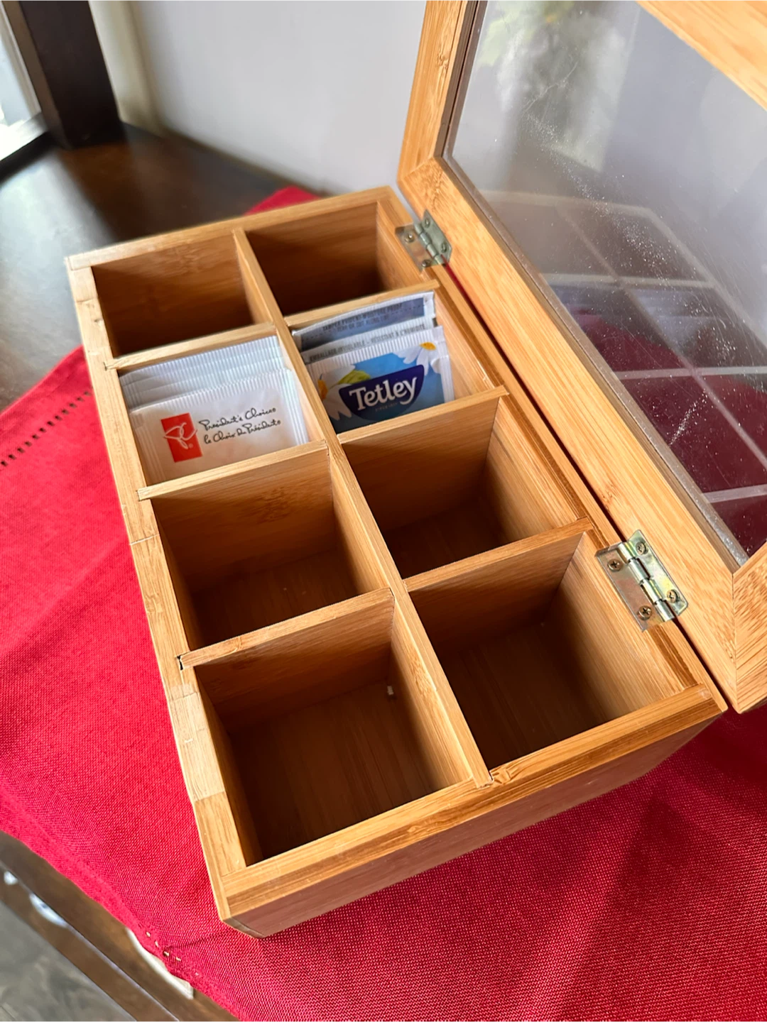 Bamboo Tea Box with 8 Compartments