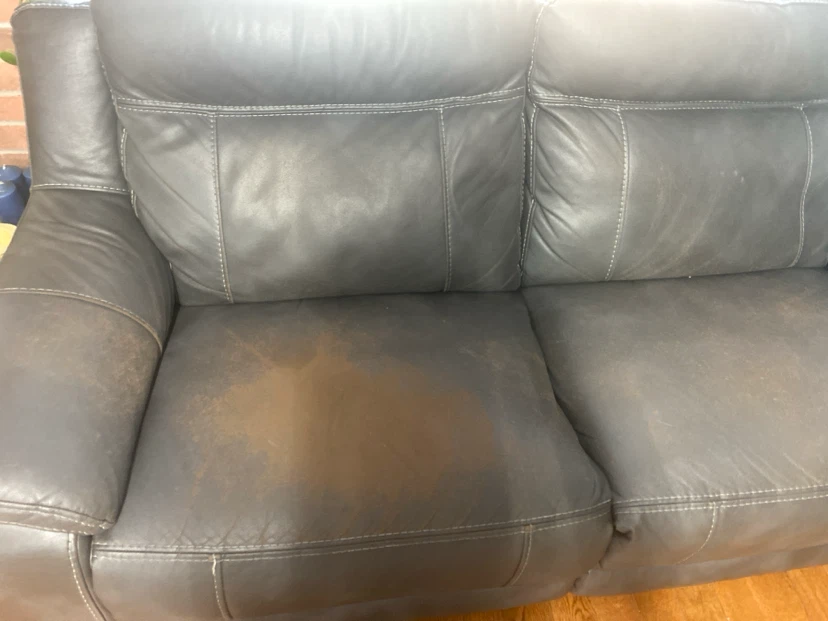 Brown Leather Sofa - photo 2