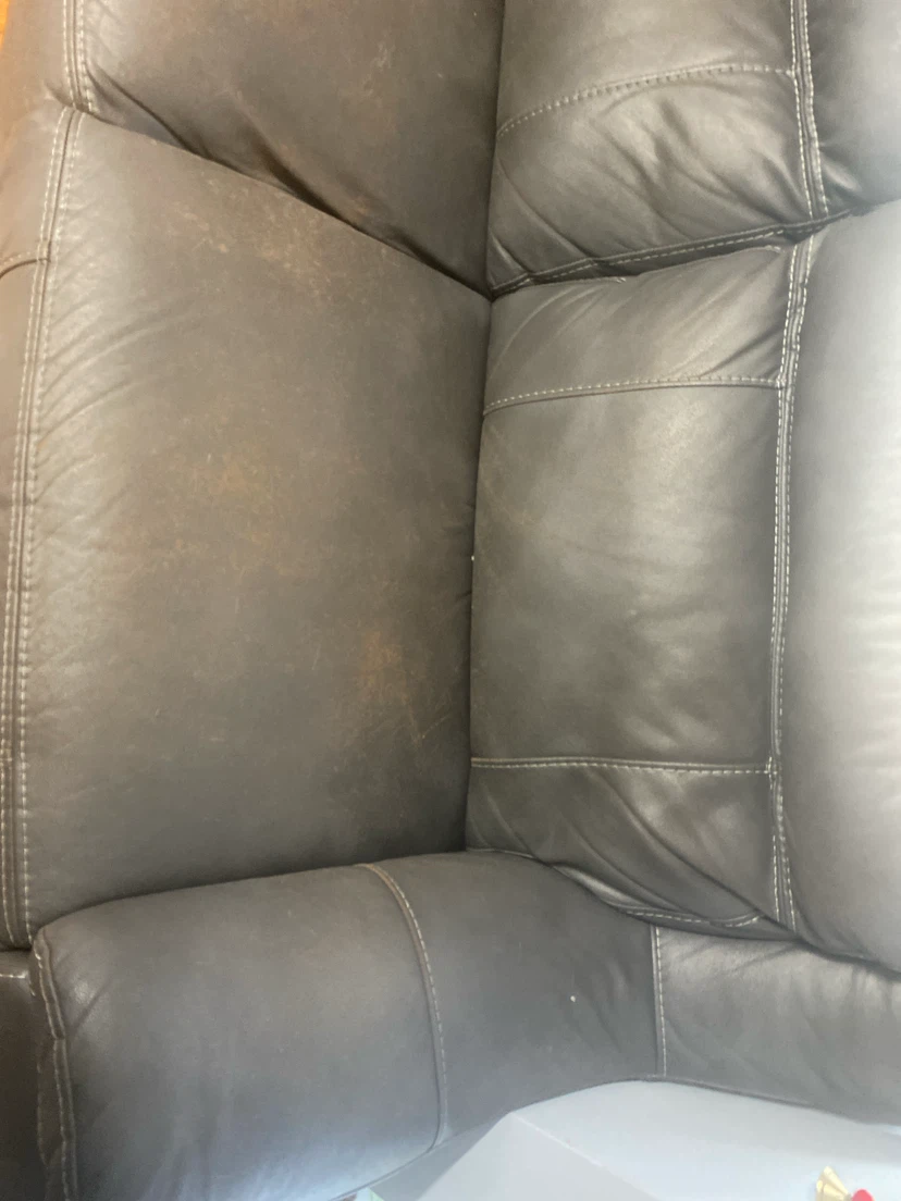 Brown Leather Sofa - photo 3
