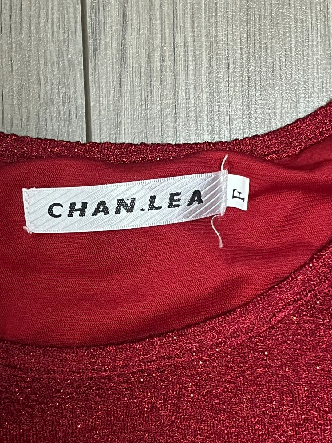 CHAN.LEA Red Textured Long Sleeve Tunic with Sheer Hem - photo 5