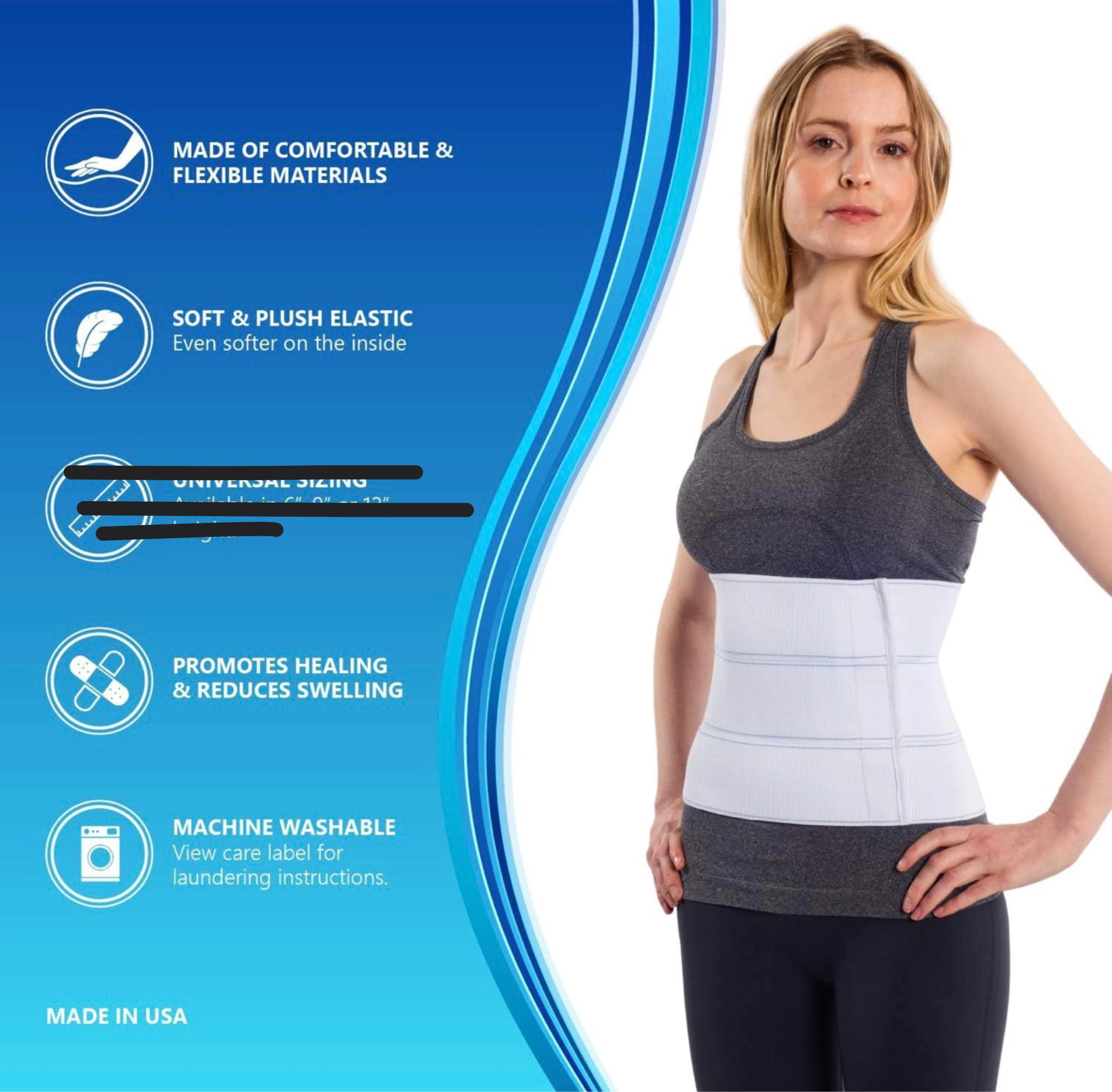 Abdominal Binder Post-surgery Postpartum Belly Band - photo 3