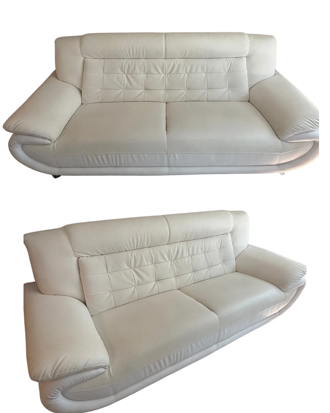 White Sofa & Loveseat Set - photo 2