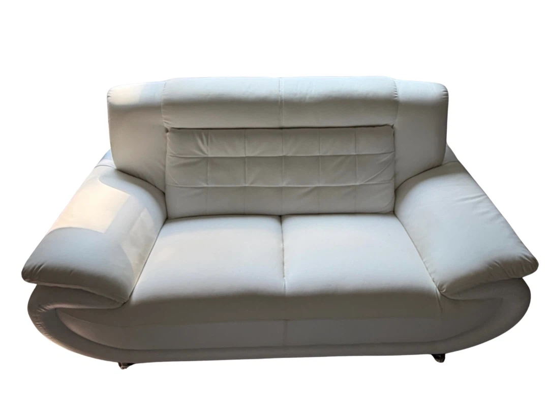 White Sofa & Loveseat Set - photo 3