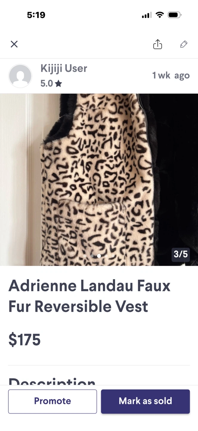 Adrienne Landau Faux Fur Reversible Vest - photo 4