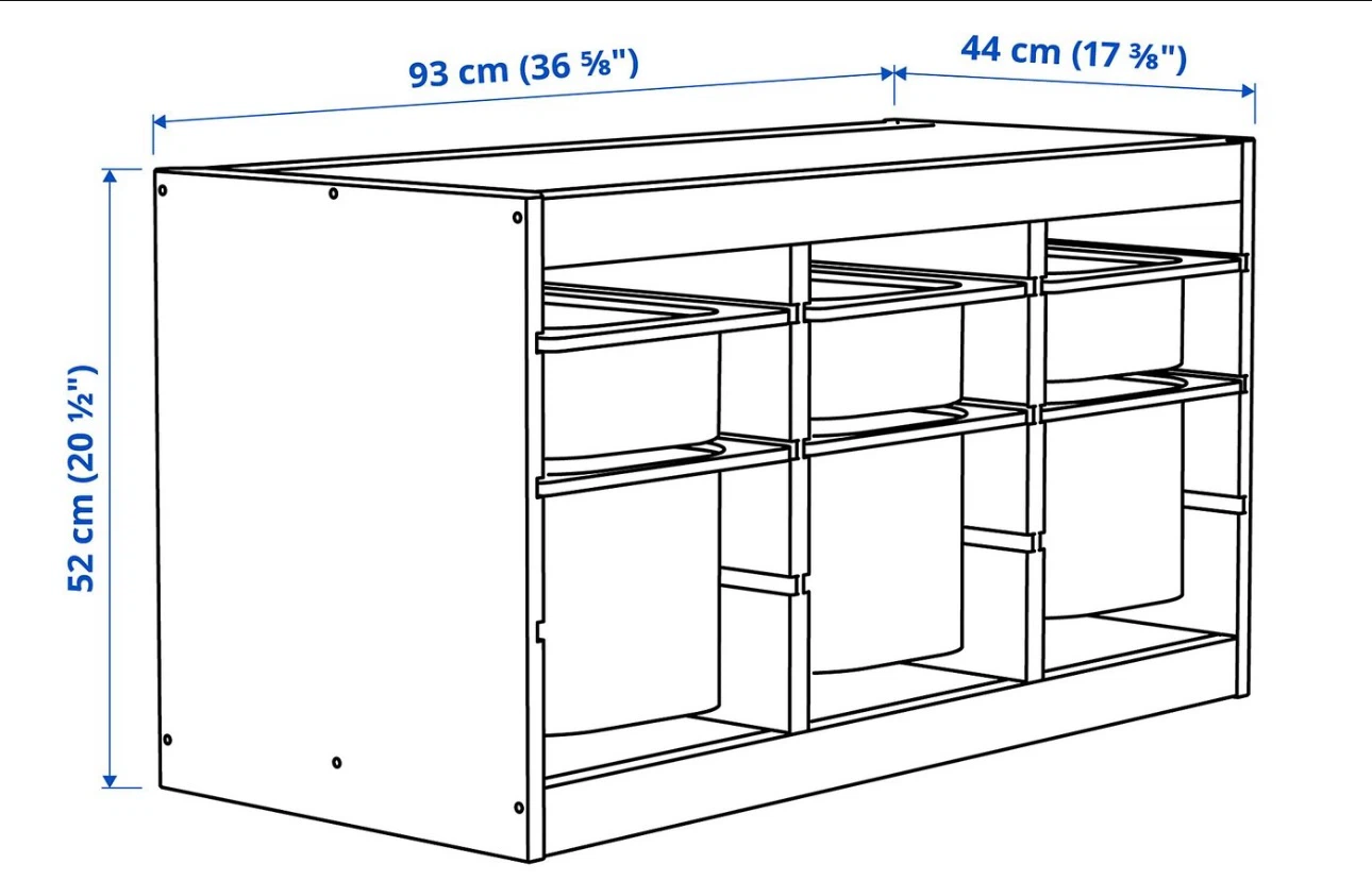IKEA TROFAST Storage Unit Pine Wood - photo 2