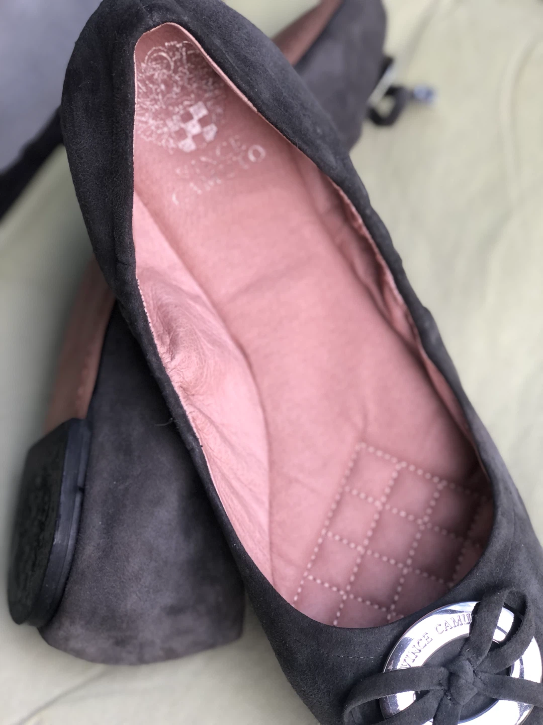 Vince Camuto Grey Suede Ballet Flats - photo 3
