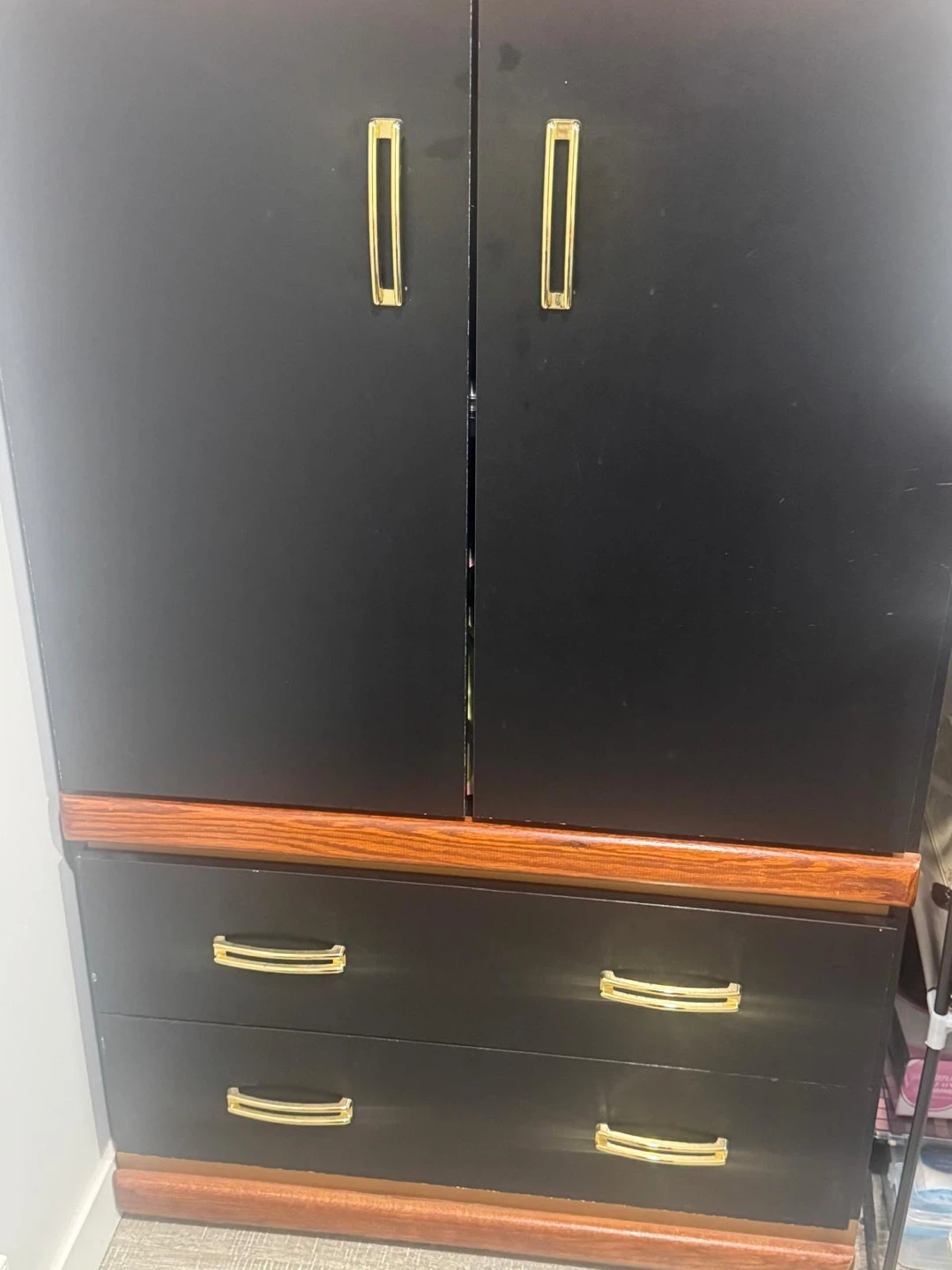 Black Armoire with Drawers