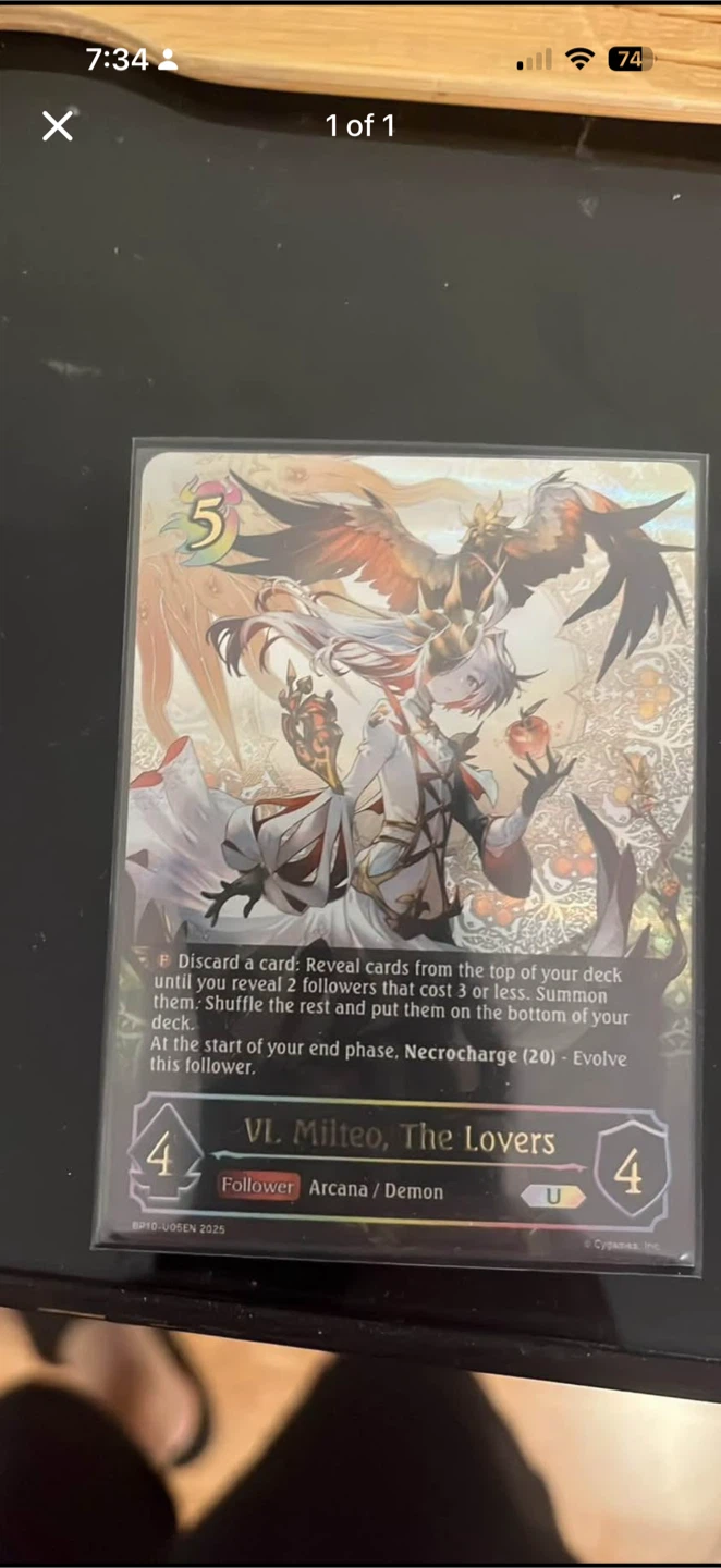 VI. Milteo, The Lovers Follower Card