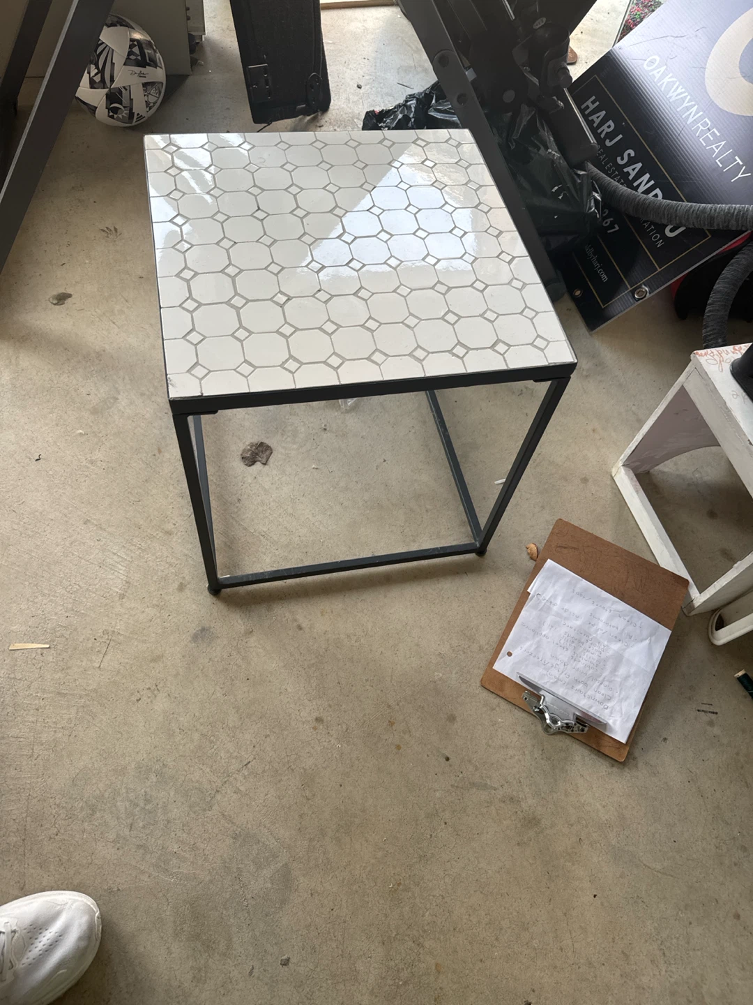 Square Tile Top End Table - photo 2