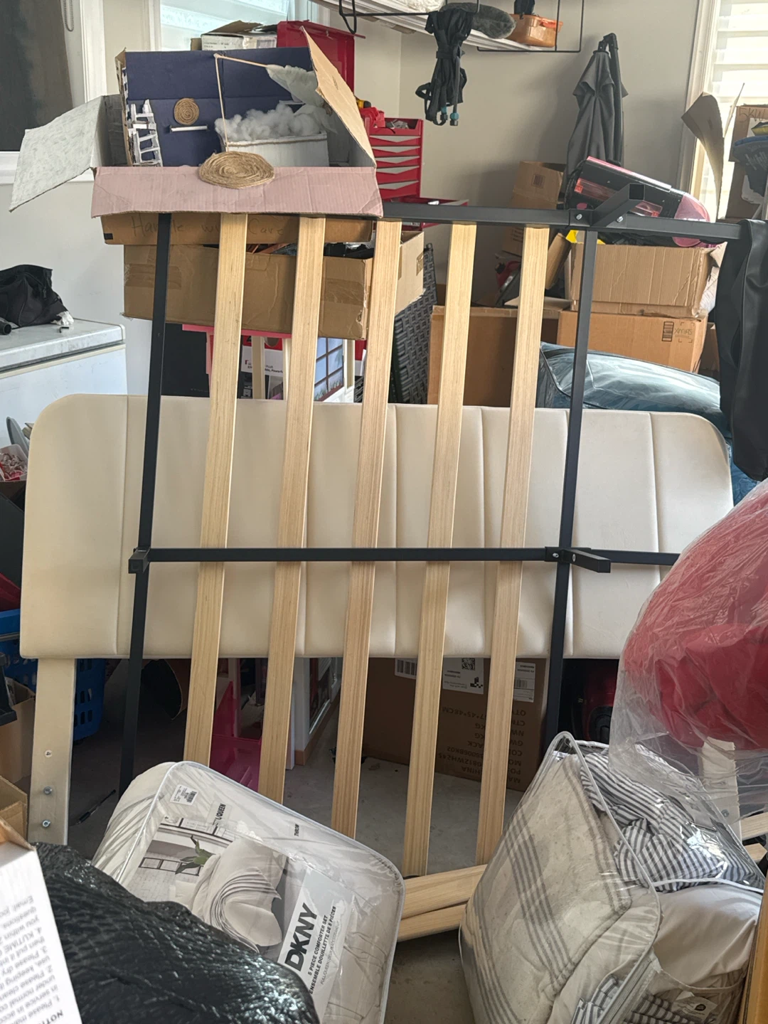 Double bed frame with head board