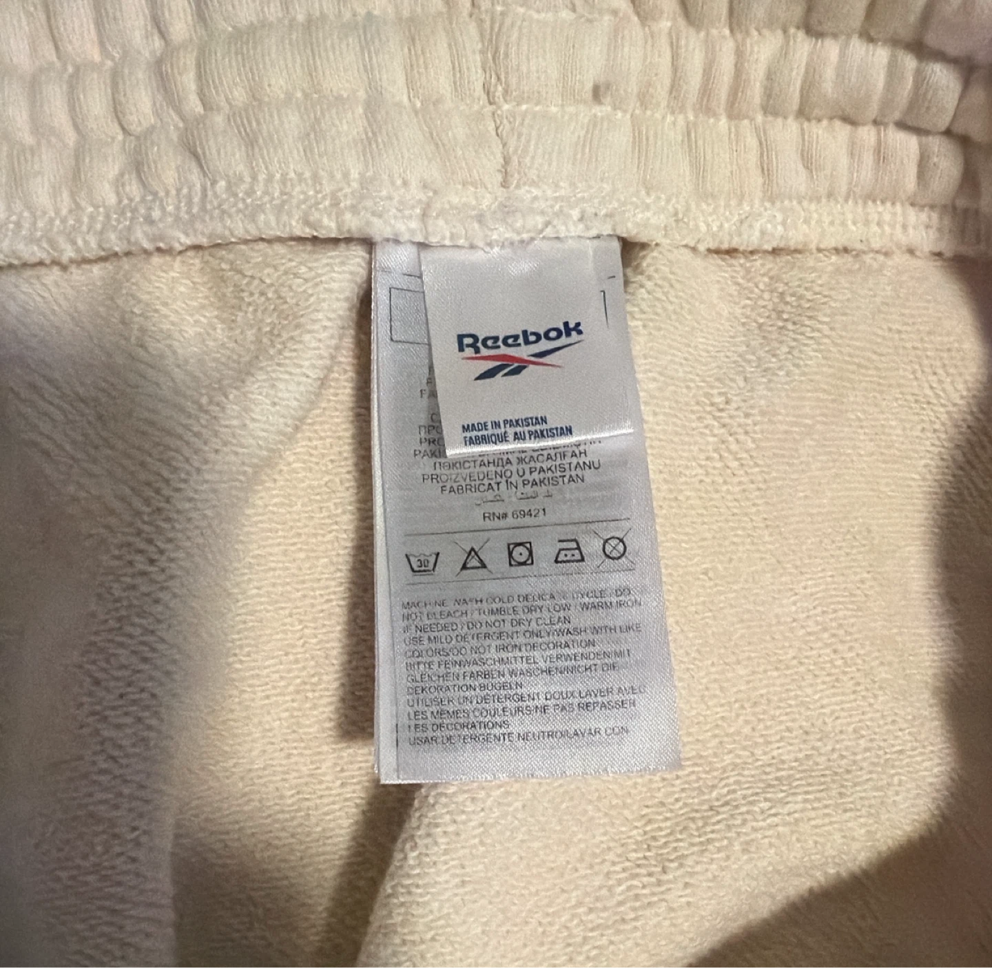 Reebok Cream Sweat Shorts - photo 3
