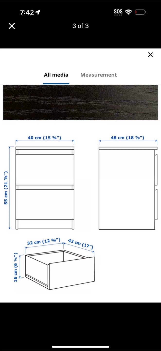 IKEA HEMNES 2-Drawer Nightstand - photo 4