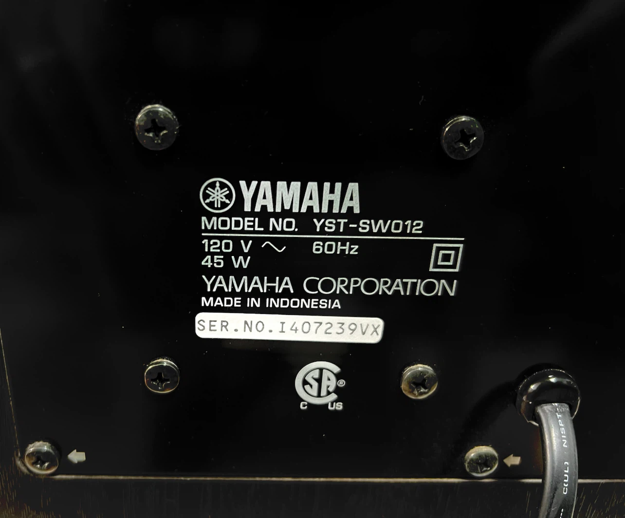YAMAHA Powered Subwoofer, 100 Watts - photo 4