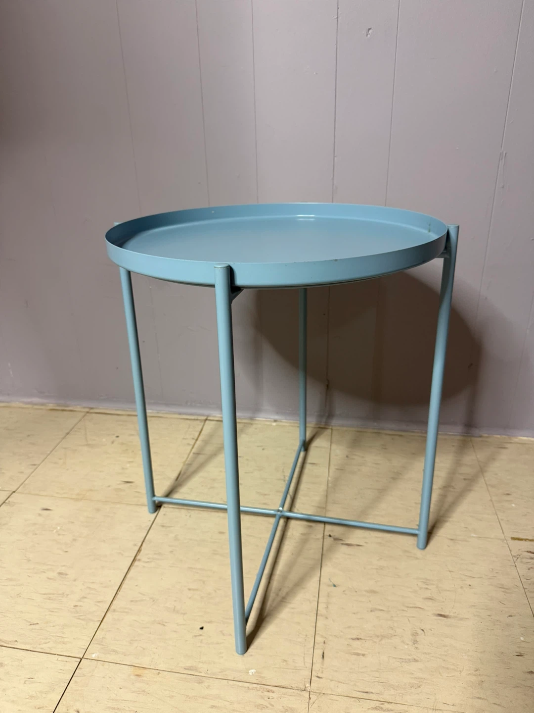 Light Blue Round Side Table