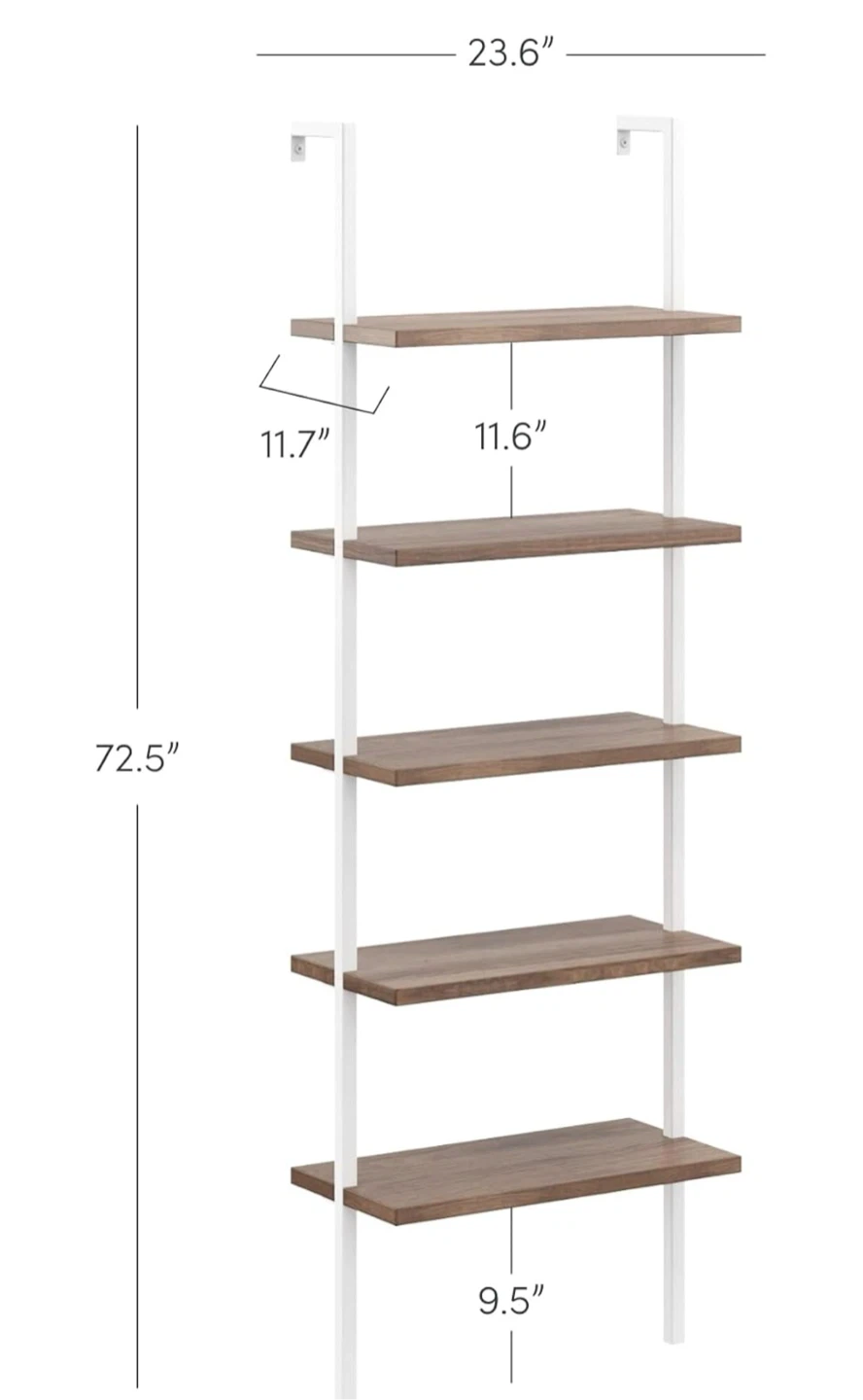 5-Shelf Ladder Bookshelf - photo 2
