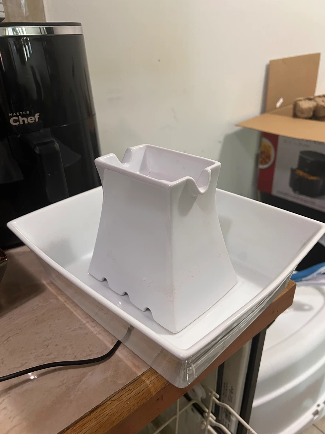 White Ceramic pet fountain