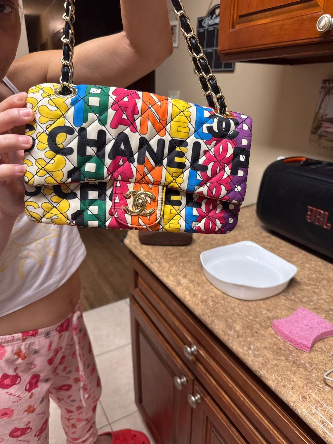 Chanel Multicolor Quilted Flap Bag