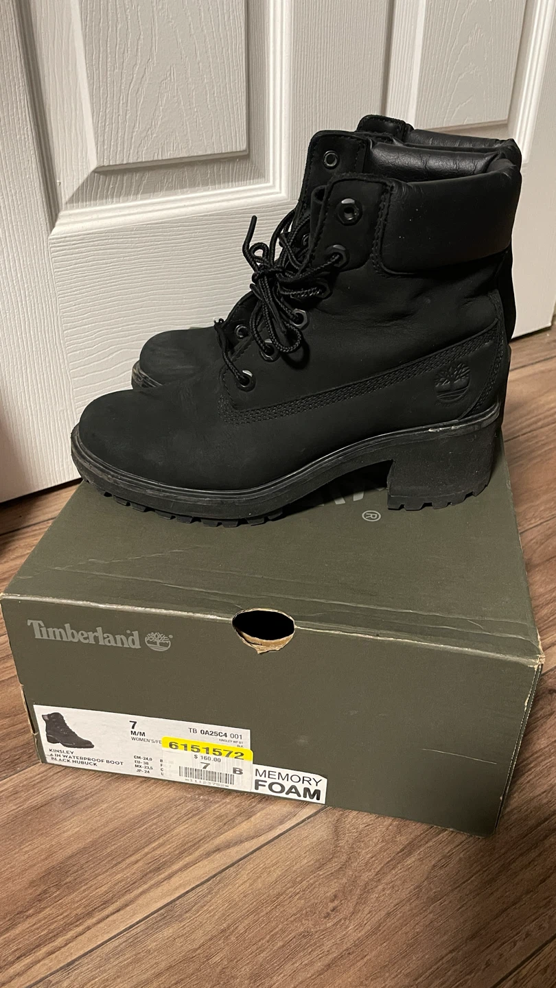Timberland Kinsley 6in Waterproof Boot Size 7 Black