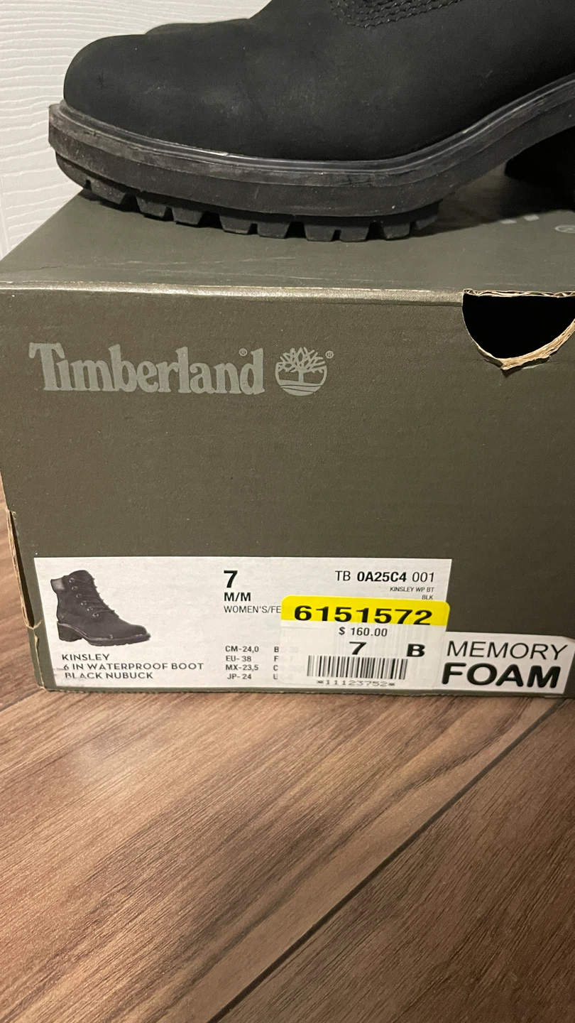 Timberland Kinsley 6in Waterproof Boot Size 7 Black - photo 2