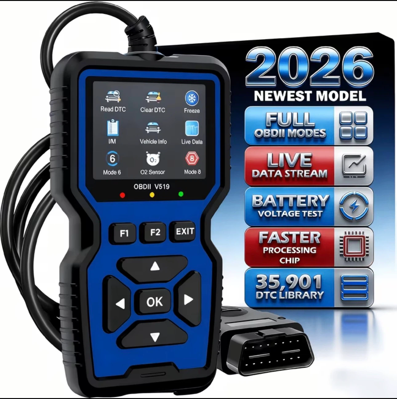 OBDII V519 Scanner - 2026 Newest Model