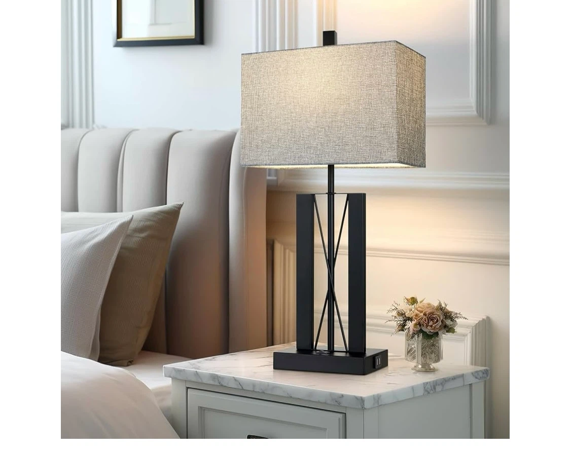 Modern Table Lamp with USB Ports - 25 in - photo 5