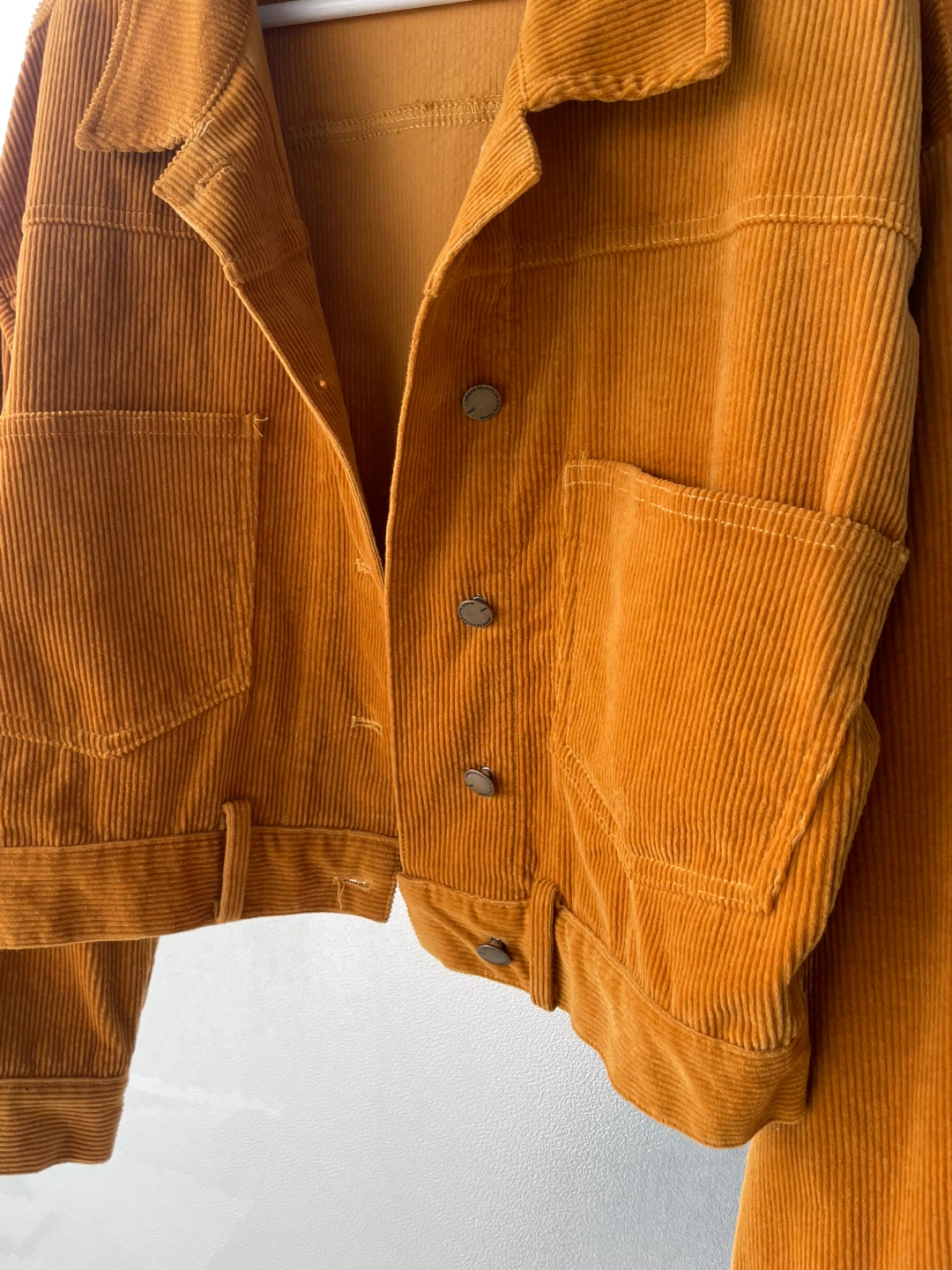 Urban Revivo Corduroy Trucker Jacket - Mustard Yellow - Size S - photo 5