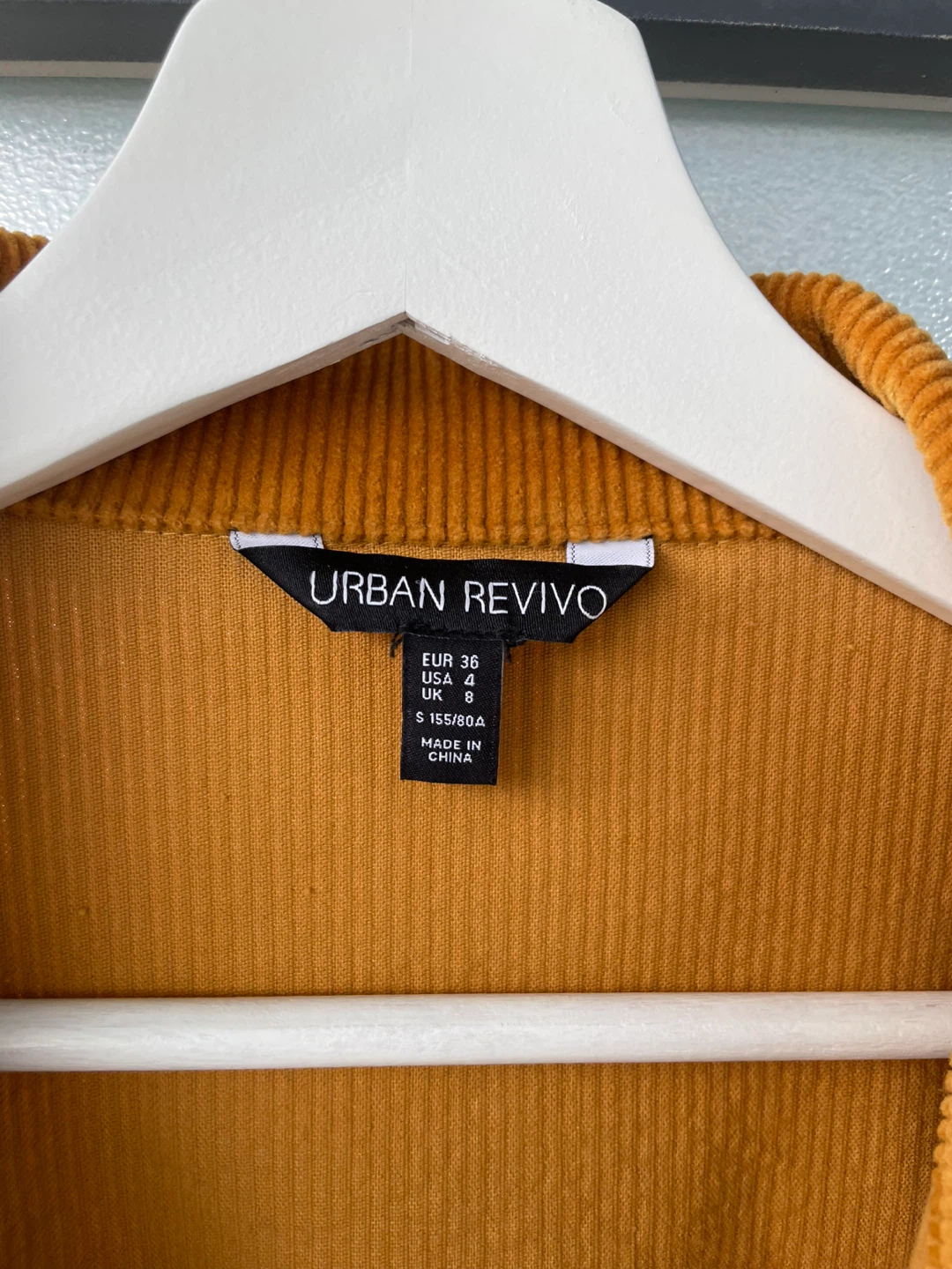 Urban Revivo Corduroy Trucker Jacket - Mustard Yellow - Size S - photo 2