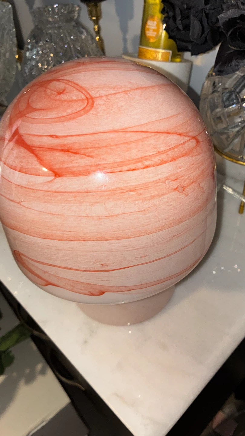 Murano Style Glass Mushroom Accent Lamp - photo 2