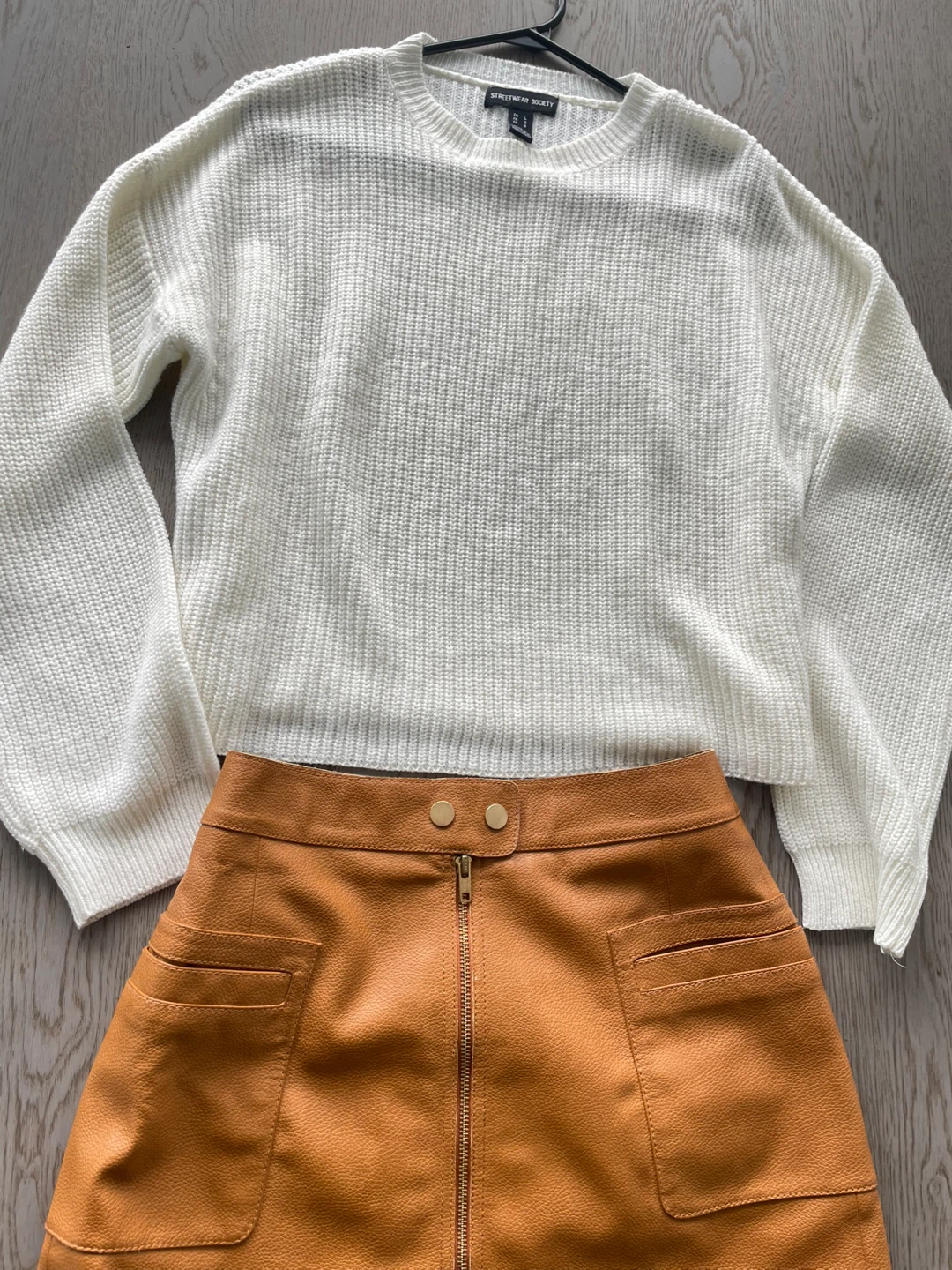 Streetwear Society White Knit Sweater - Size L - photo 2