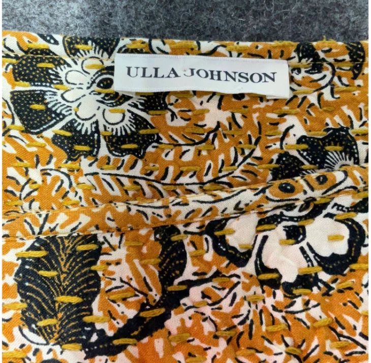 Ulla Johnson Orange Floral Print Puff Sleeve Dress - photo 5