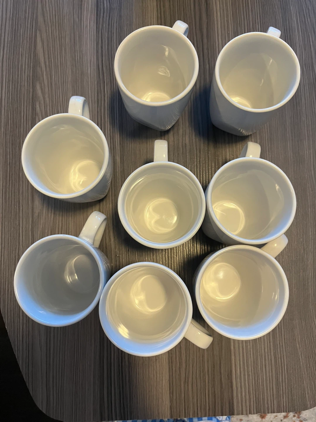 Set of 8 Brand New White Ceramic Mugs - photo 2