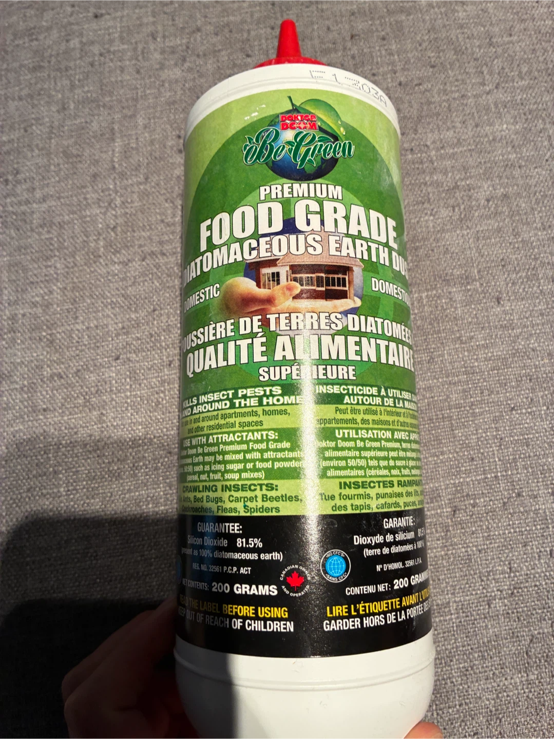 Doktor Doom Be Green Premium Food Grade Diatomaceous Earth 200g