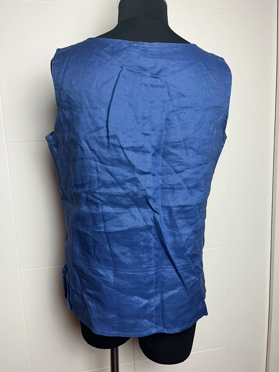 Carry Back Blue Beaded Sleeveless Top Size 6 - photo 2