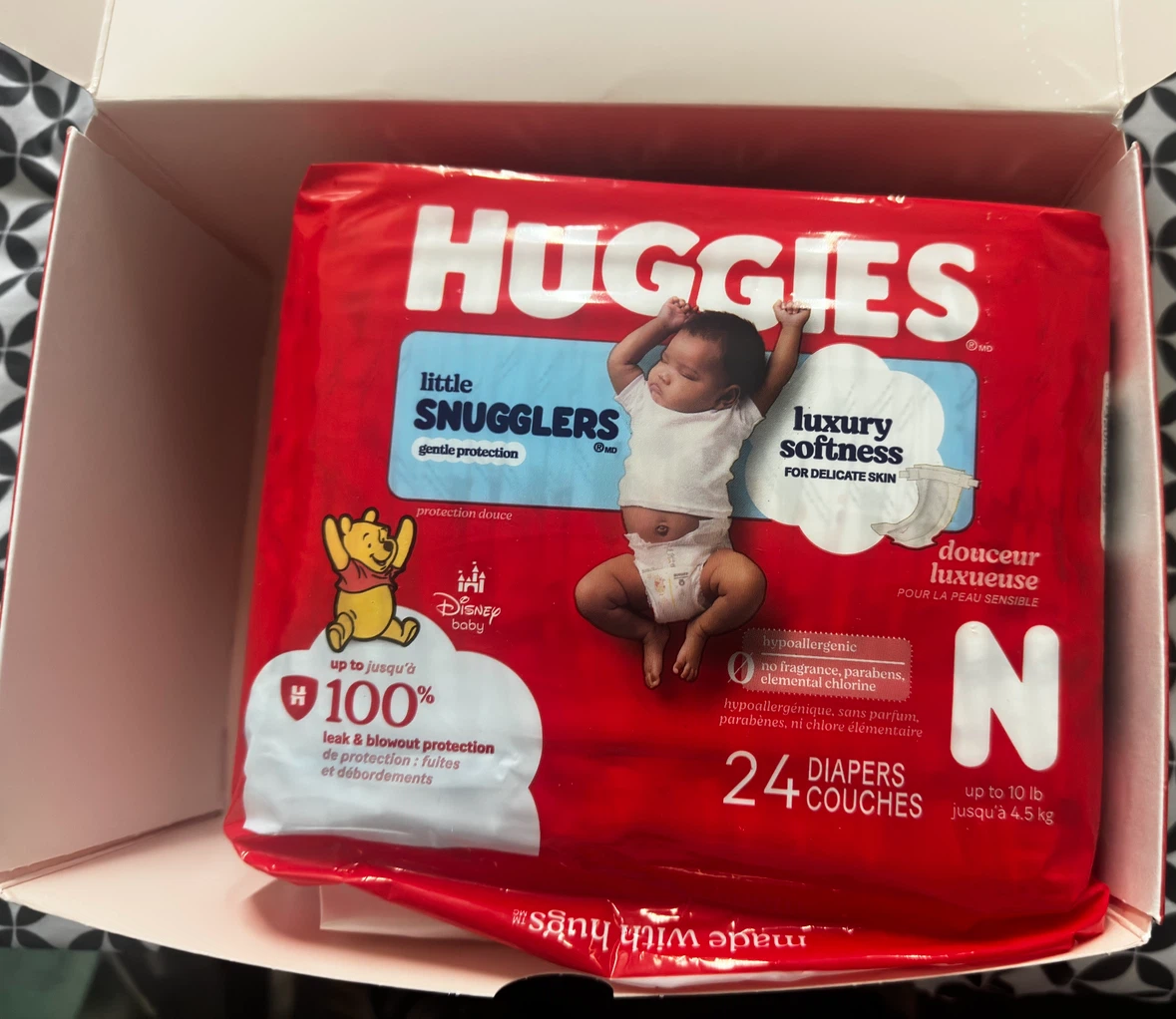 New-Huggies Little Snugglers Diapers Size N