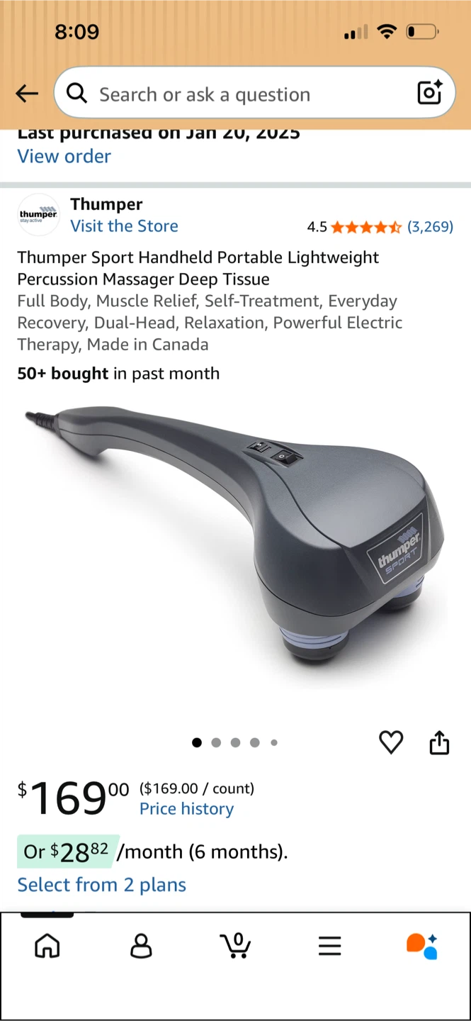 Thumper Sport Handheld Portable Massager