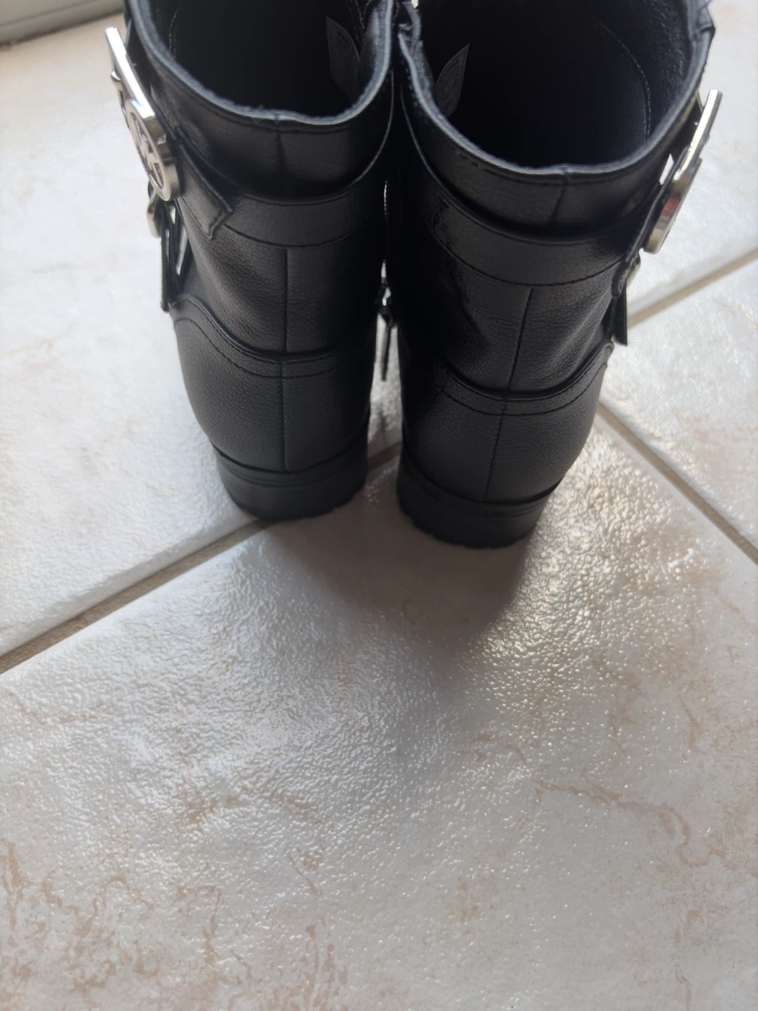 Michael Kors Black Leather Moto Boots - photo 3