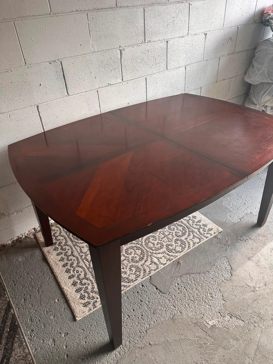 Wooden Dining Table with Leaf