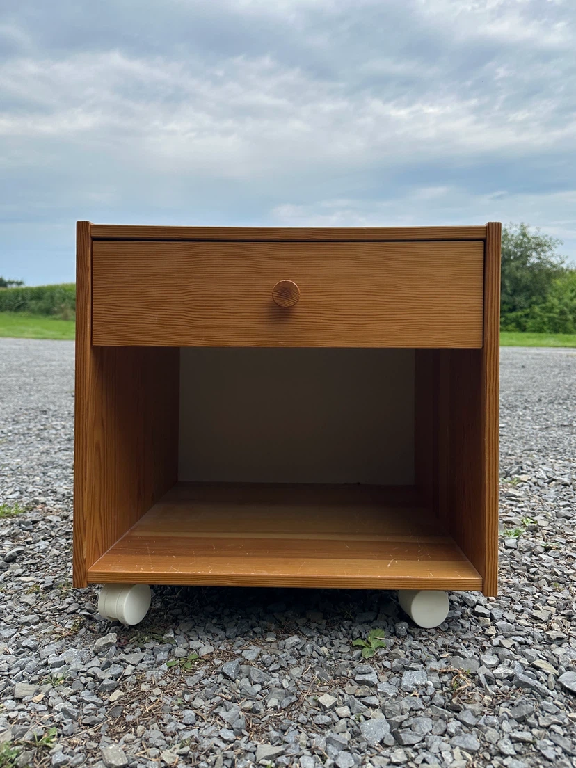 Vintage IKEA Pine Nightstand / Side Table (CAN DELIVER) - photo 2